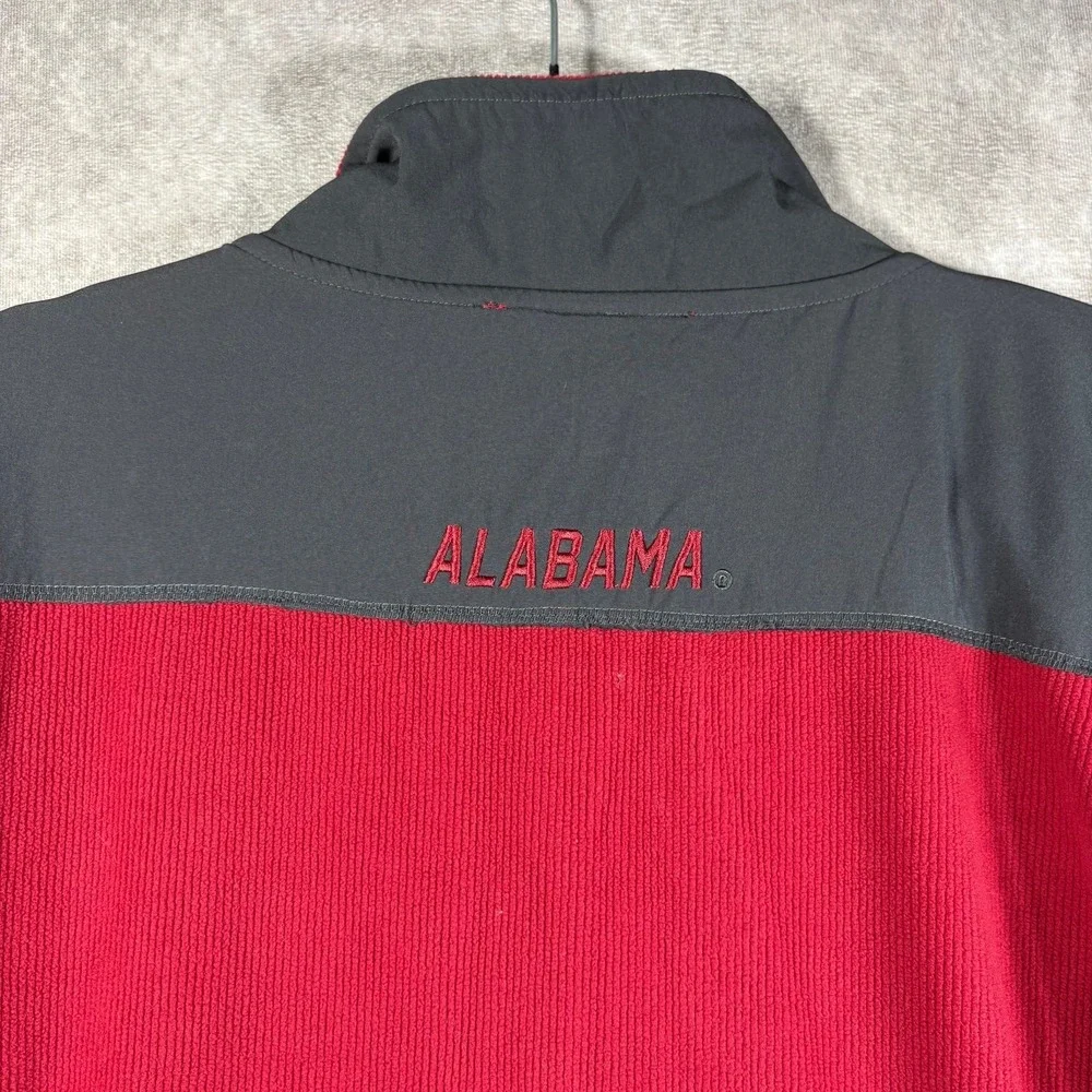 Colosseum Alabama Crimson Tide Jacket Mens Size XL Red Gray Colorblock Knit